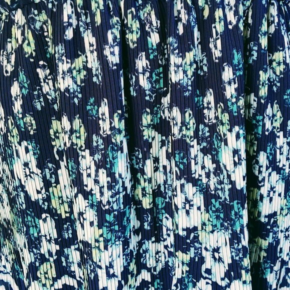 NWT LAUREN CONRAD CHIFFON SHEER OVERLAY LINED SLEEVELESS FLORAL POLY DRESS 14 - Picture 7 of 14